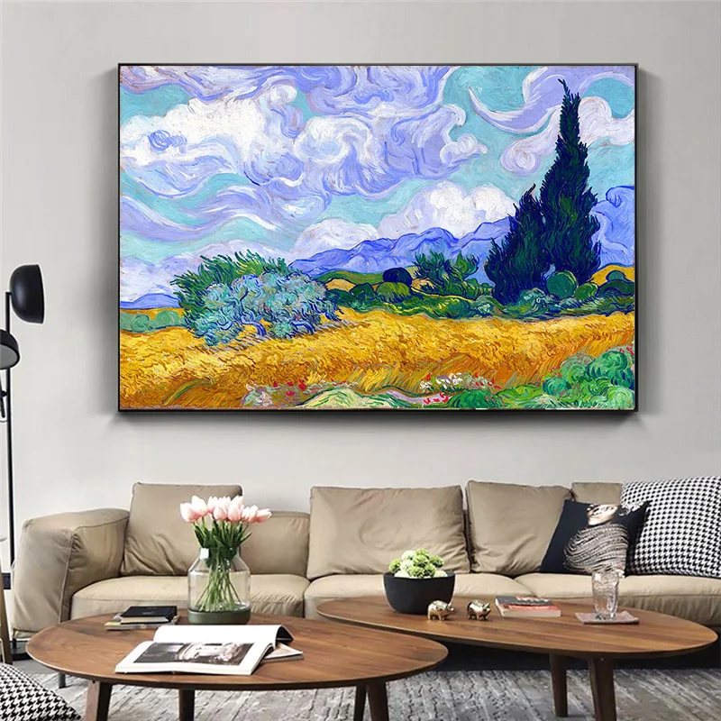 Si Di Ke Van Gogh Абстрактный Цветочный пейзаж холст Постер классическое настенное