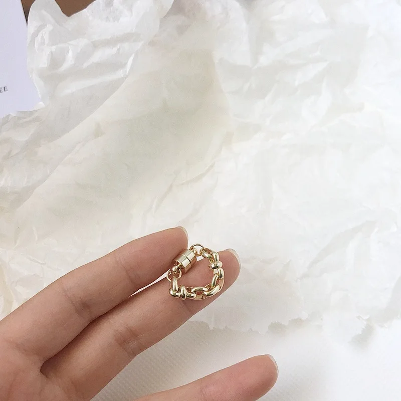 Подвески золотистые серебристые магнитные металлические звенья цепочка клипсы