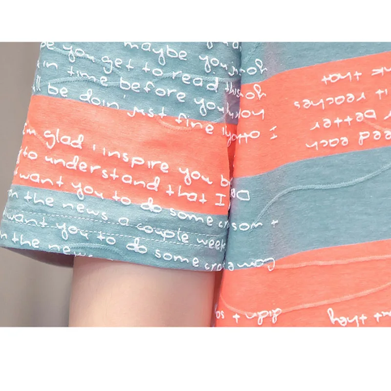 

Willstage 4XL Plus size T shirt women Stripe big yards short sleeve T-shirt female Large clothes 2020 Summer oversize tops