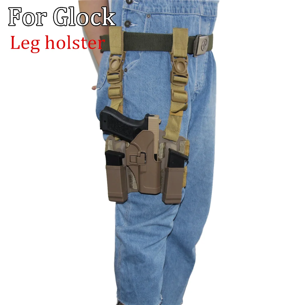 Тактическая кобура для пистолета CQC Serpa с правой ногой Airsolf Glock 17 19 22 23 31 32 сумочкой