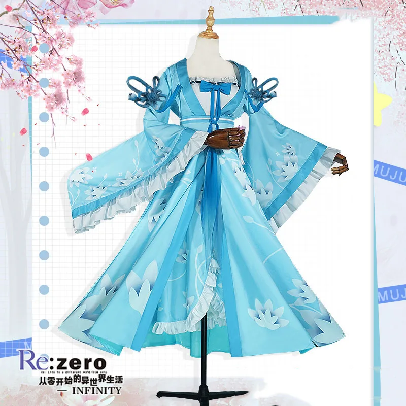 

Japanese Anime Re:Life in a Different World from Zero Cosplay Dress Set Cos Role Ram Rem Outfits Antique Clothing Costume