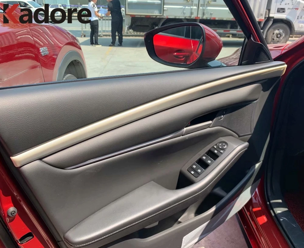 4 шт. внутренняя дверная панель из углеродного волокна для Mazda 3 Axela 2019