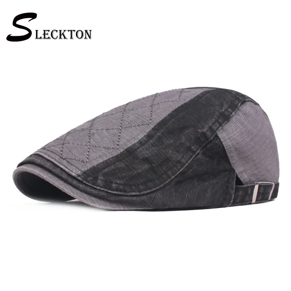 Мужские береты в стиле ретро STOCKTON 100% хлопок плоская кепка французском Мужская