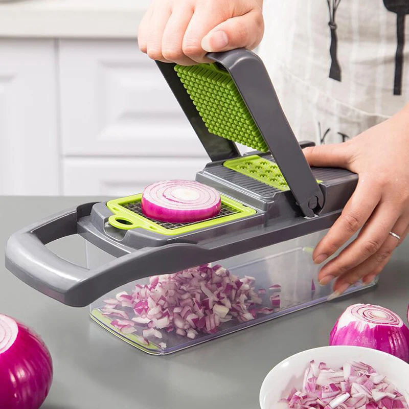 

Plastic Vegetable Cutter Fruit Slicer Filter Water Basket Potato Cutter Carrot Grater Onion Kitchen Accessories