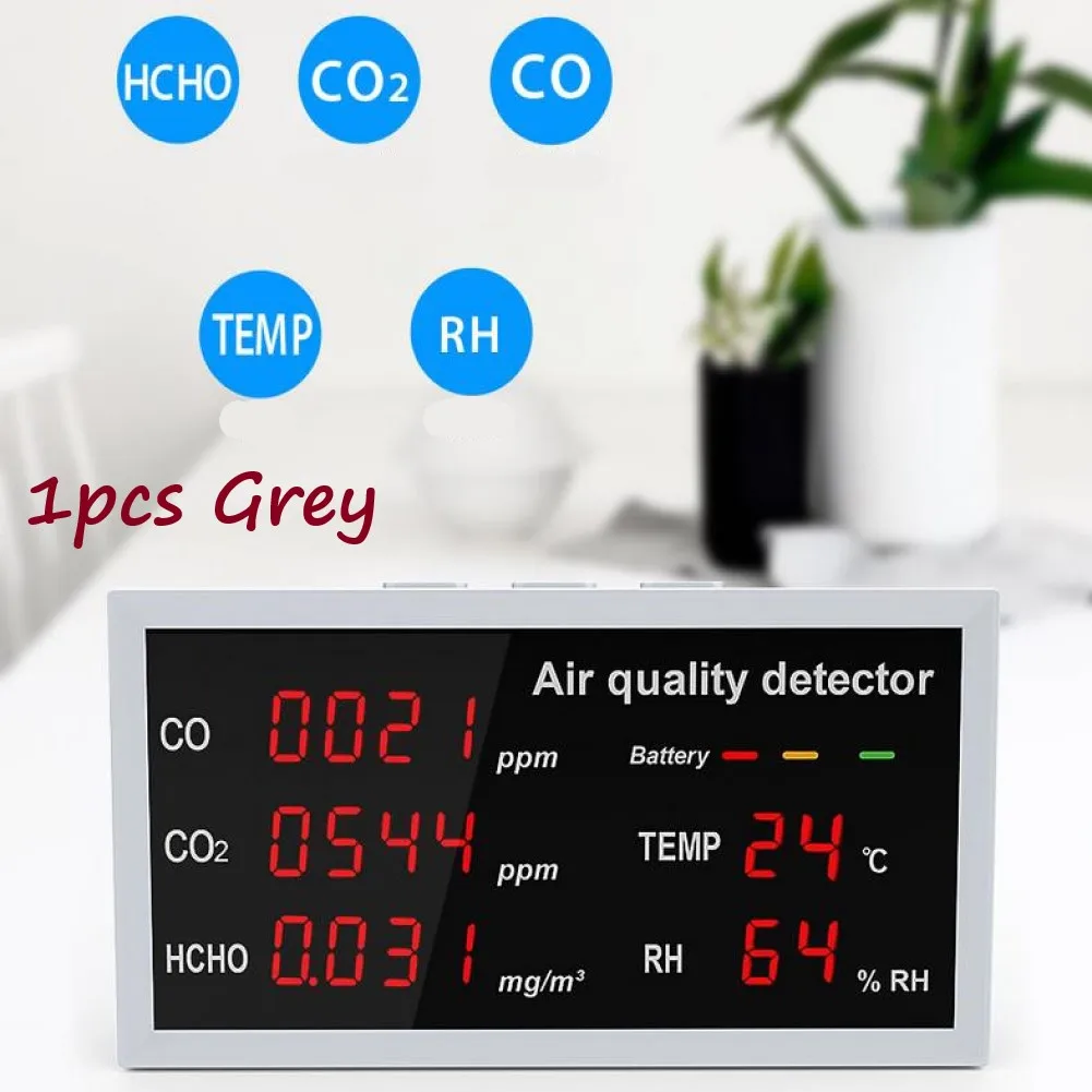 

Домашний тестер качества воздуха ABS CO CO2 цифровой дисплей HCHO влажность