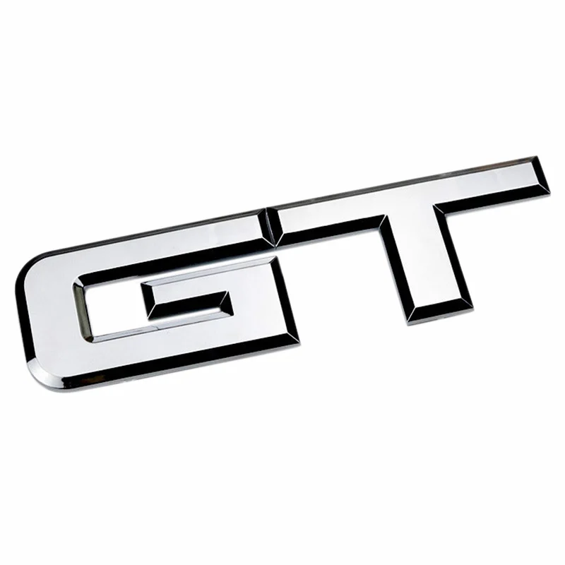 3d Gt Logo Car Sticker Fashion Car Decor Sticker For Ford Mustang Focus Mk 1 2 3 7 Mondeo Car Styling Silver