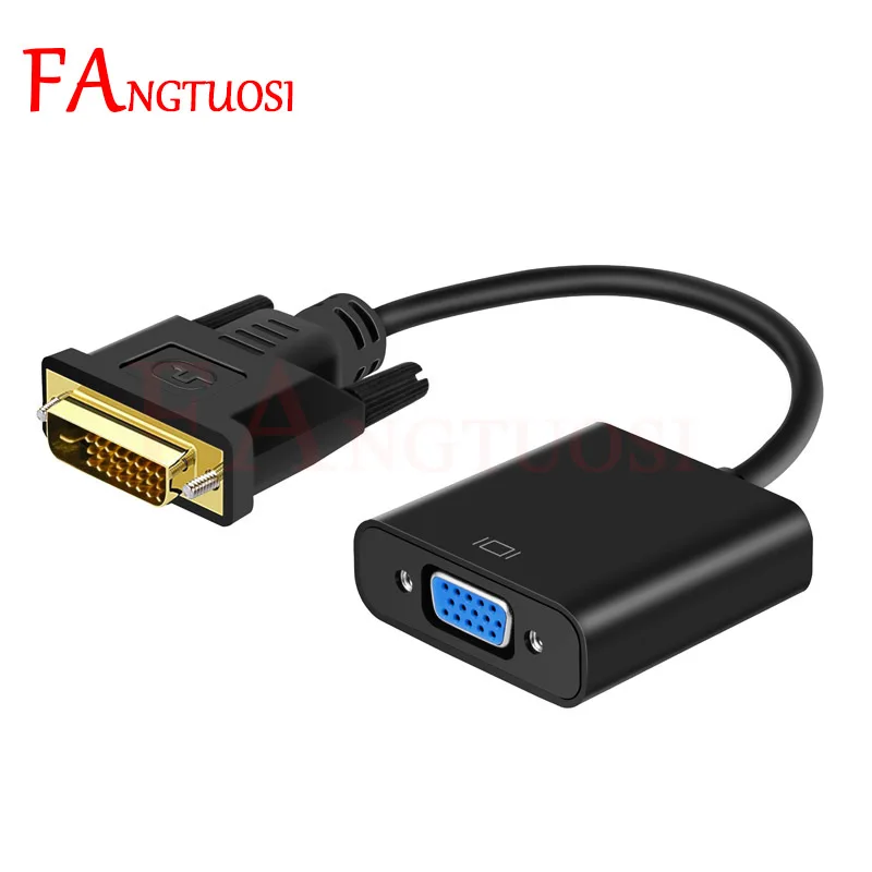 FANGTUOSI HD 1080P DVI штекер к VGA гнезду адаптер 24 + 1 25 контактный 15 гнездовой кабель
