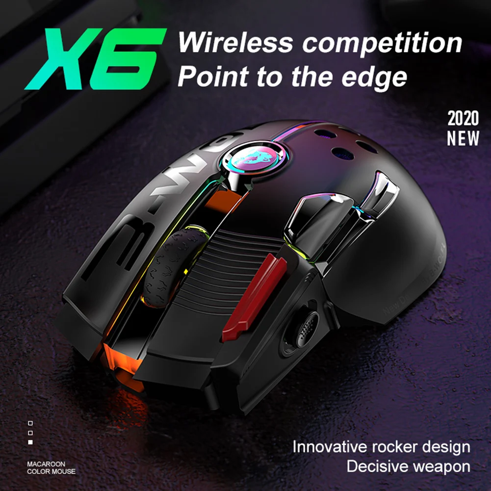 Игровая мышь PAW 3325 проводная + беспроводная компьютерная с RGB-подсветкой 12000 DPI 11