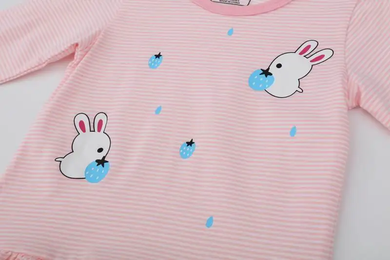 Футболка с длинным рукавом и кроликом из хлопка | Мать ребенок