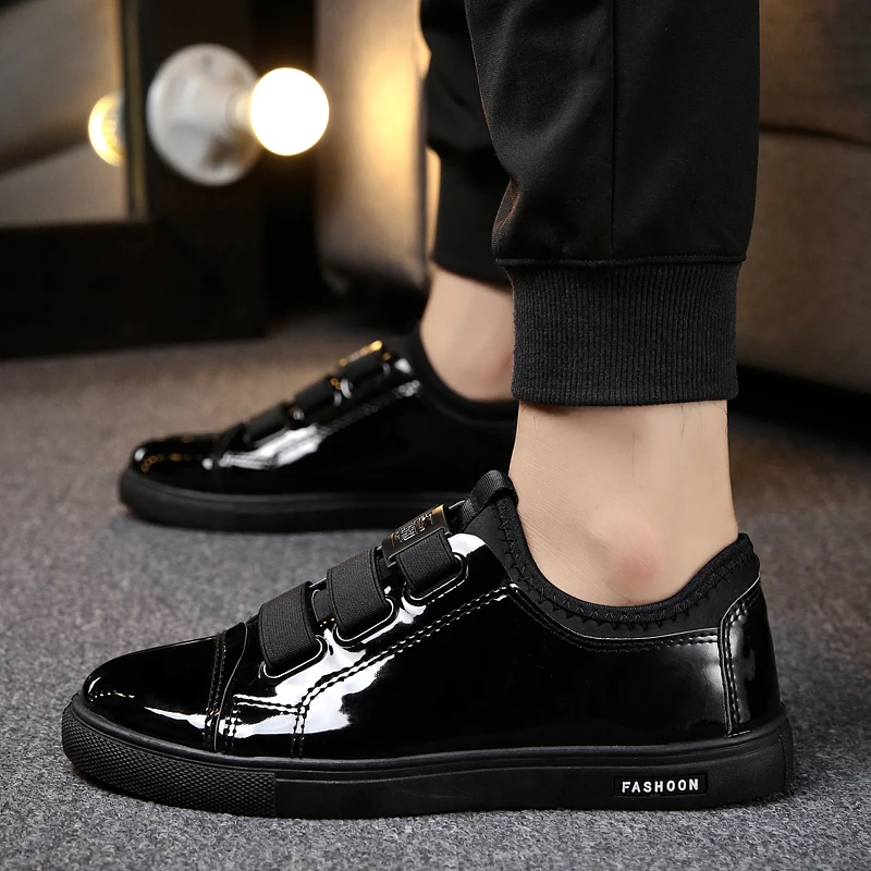 Блестящая кожаная неформальная обувь для банкета Erkek I Мужская отдыха устойчивая