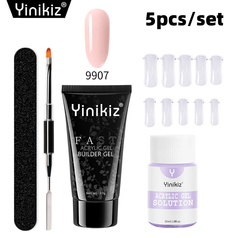Yinikiz новый продукт 30 г УФ гель для наращивания акриловый полигель ногтей