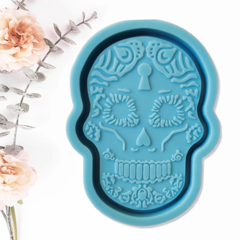 

Skull Shape Storage Box Epoxy Resin Mold Silicone Mould DIY Crafts Making Tools