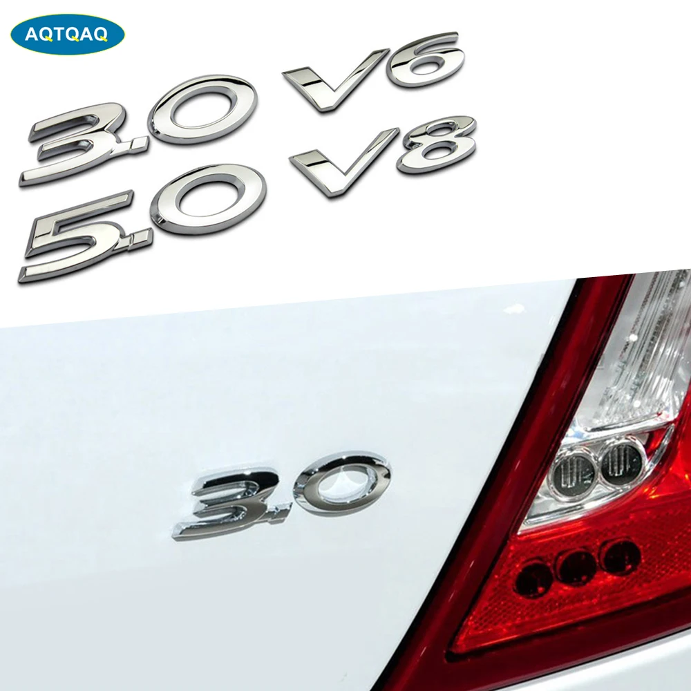 2 шт./компл. 3D 3 0 V6 5 V8 логотип наклейка эмблема значок наклейки для Jaguar XJ XJL XF XE
