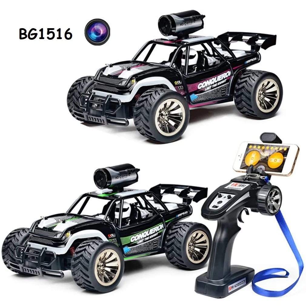 

2.4G Controller APP Remote Control WiFi Camera High-speed Drift Off-road Car 4WD Double Steering Buggy RC Rock Crawler