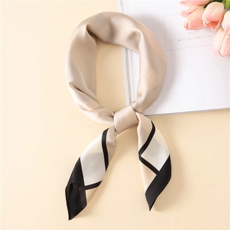 

2020 New Silk Square Scarf Female Shawl and Wraps Women Bandana Print Fashion Neckerchief Lady Hair Foulard Head Band Summer