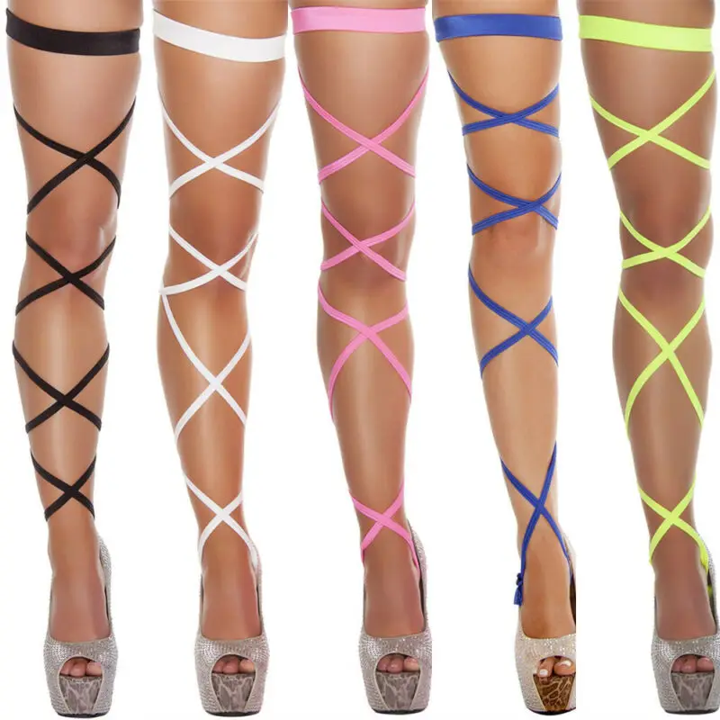 

Fashion Woman's Lace Top Stay Up Bandage Thigh-High Stockings Pantyhose Socks