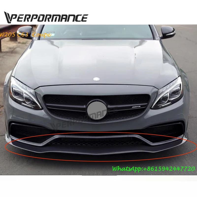 W205 C63 углеродная передняя губа для W205 C63 C63S передняя губа для Купе Седан~ год
