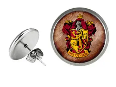 Серьги "Школьный значок Harried Magic", милые серьги к Поттеру для детей и взрослых женщин, ювелирный подарок на день рождения, игрушка.