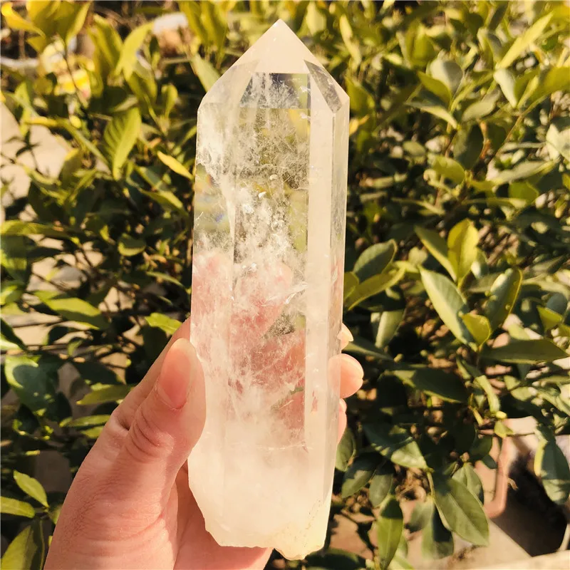 

300-400g Large Clear Lemurian Seed Quartz Natural Point Cluster Crystal Rough Healing