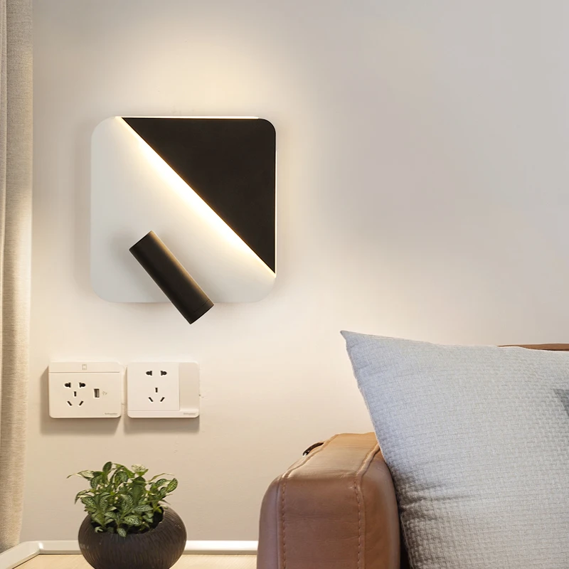 

Modern Wall Lamps Living Study Children's Room Bedside Bedroom Aisle Lights Indoor Lighting Double Switch 350 Degrees Rotatable