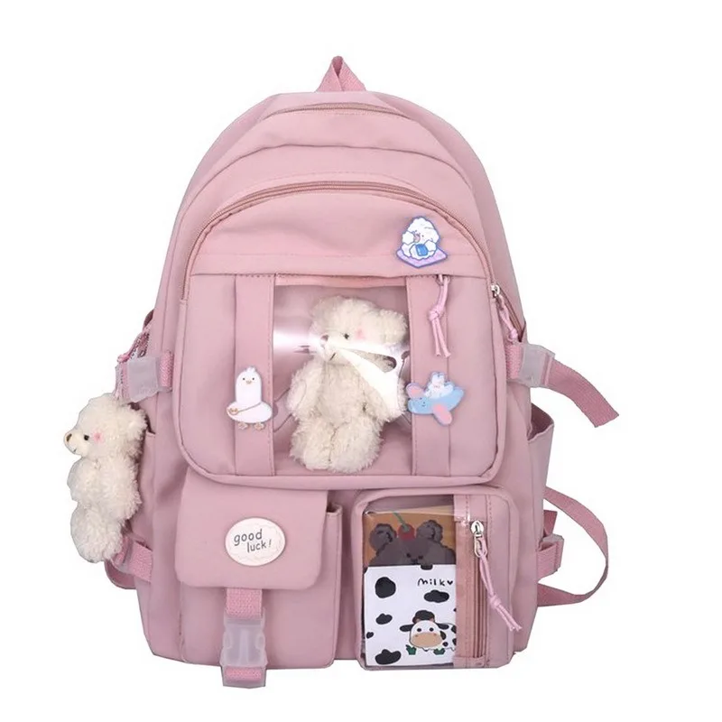 

Kawaii Girl Travel Book Bags Women Large Capacity Backpack Waterproof Nylon Female Schoolbag College Laptop School Backpacks