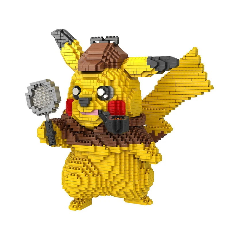 

Pokemoned Series Adventurer Pikachued Microparticles assembling creative DIY Bricks Building Block Children's Toys Friends Gift