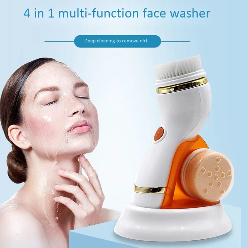 

Facial Cleansing Brush Set- Rechargeable Electric Rotating Face Brush For Exfoliating And Masking
