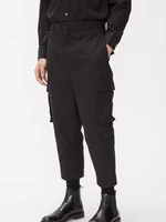 spring and autumn new mens workwear nine points pants simple classic black casual trousers slim pencil pants