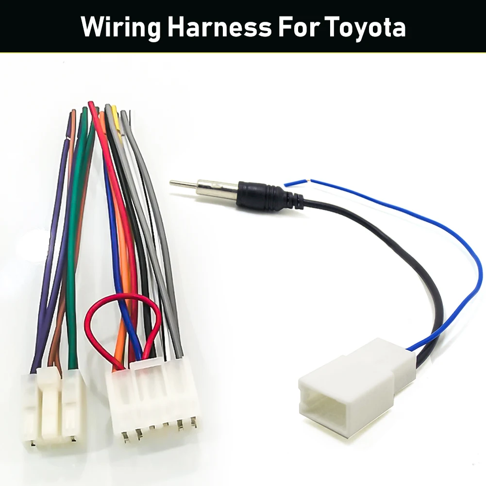 

Aftermarket Radio Stereo Install Power Speaker Wire Antenna Harness for Toyota
