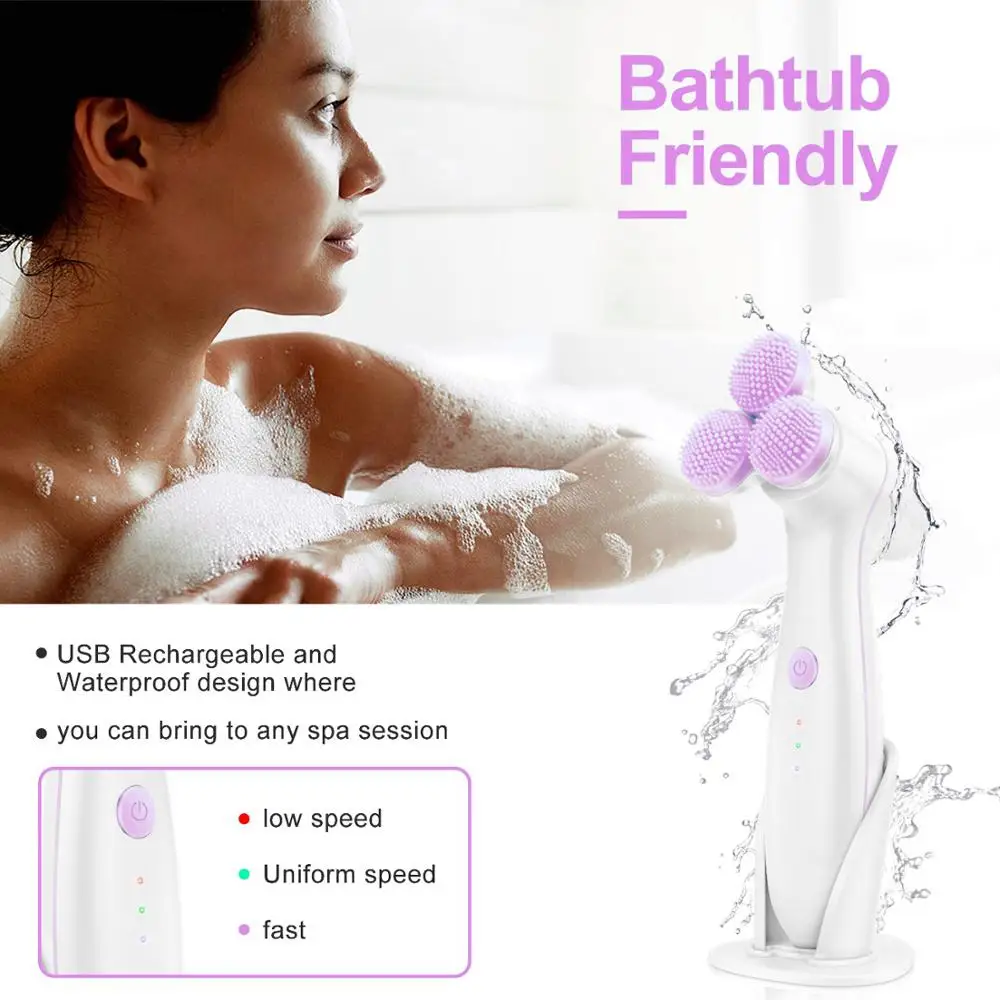 Водонепроницаемая электрическая Очищающая щетка для лица лучшая