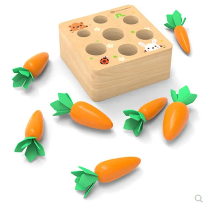 Деревянные игрушки для мальчиков и девочек 1 год головоломка Монтессори размером