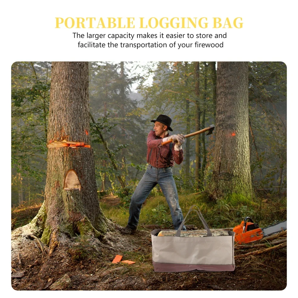 

1pc Durable Logging Bag Professional Firewood Storage Pouch for Outdoor Use