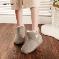 female winter slippers sheepskin woman winter slippers natural fur women warm indoor shoes soft wool lady house slippers