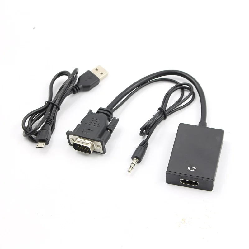 VGA к HDMI адаптер конвертер кабель мужчин и женщин аудио выход 1080P VGA к HDMI для ПК ноутбук к HDTV проектор ps4