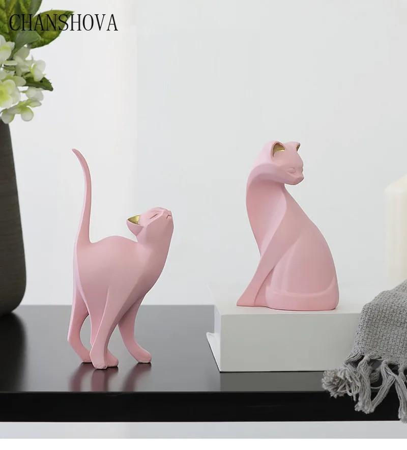 Скандинавская кошка из смолы настольное украшение с животными аксессуары для