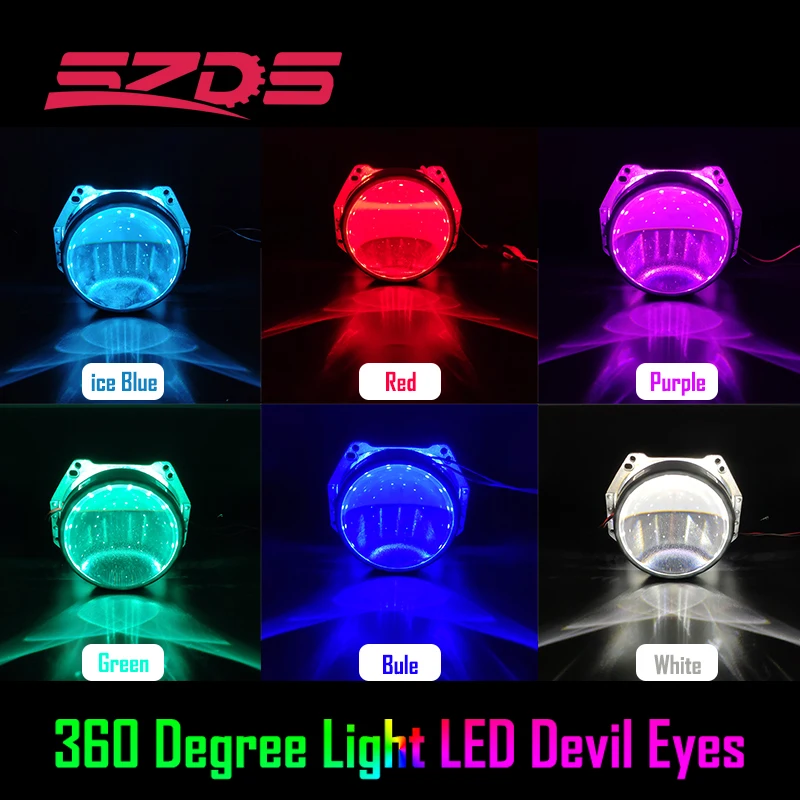 Светодиодный светильник Demon Eye Devil Eyes Для 3 2 5 дюймов автомобильная фара прожектор