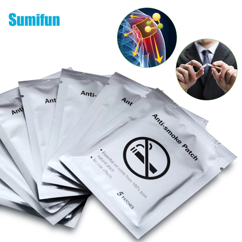 

Sumifun 5pcs Anti Smoke Patch Quit Smoking Natural Patch Quit Stop Anti-Smoking Quitting Patch Product Herbal Chinese Sticker