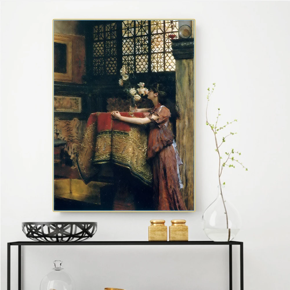 

Citon Lawrence Alma-Tadema《In My Studio》Canvas Oil Painting Artwork Poster Picture Modern Wall Decor Home Living room Decoration