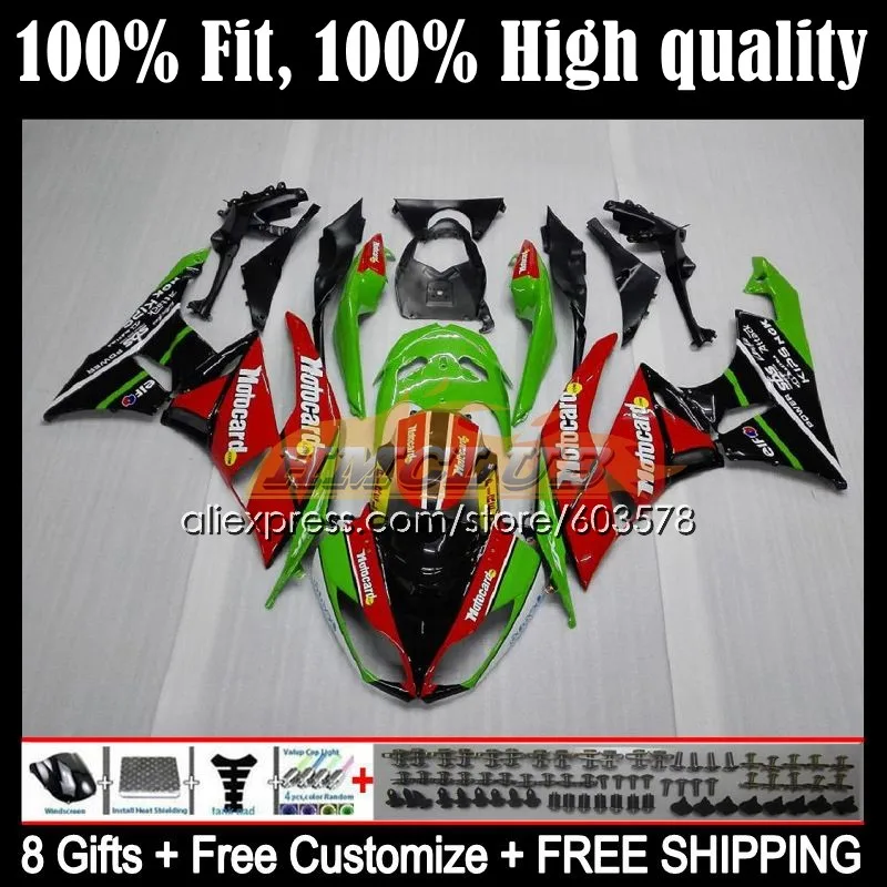 

Body For KAWASAKI NINJA ZX 6R 636 ZX-6R 106CL.3 ZX6R 13 14 15 16 17 18 ZX636 2013 2014 2015 2016 2017 2018 Fairing green flames