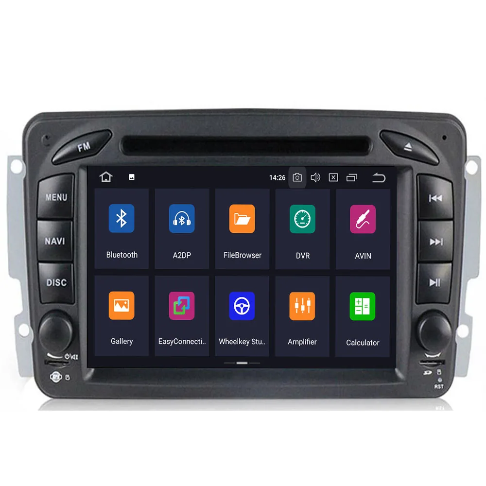Автомобильный DVD-плеер PX5 DSP IPS Android 10 4G + 64G 2 DIN для Benz CLK W209 W203 W168 W208 W463 W170 Vaneo Viano Vito E210
