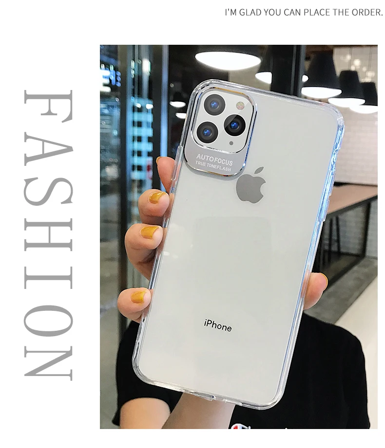 Для Apple iphone 11 чехол мягкий силиконовый прозрачный модный тонкий защитный для Pro Max
