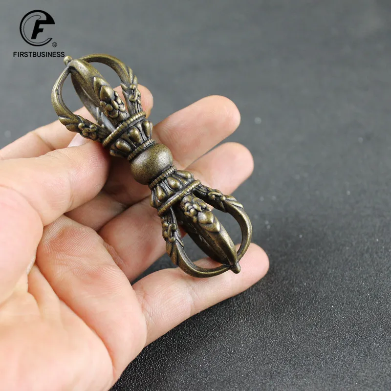 Тибетский буддизм ручной работы старая медь восемь головы дракона мантра Ваджра