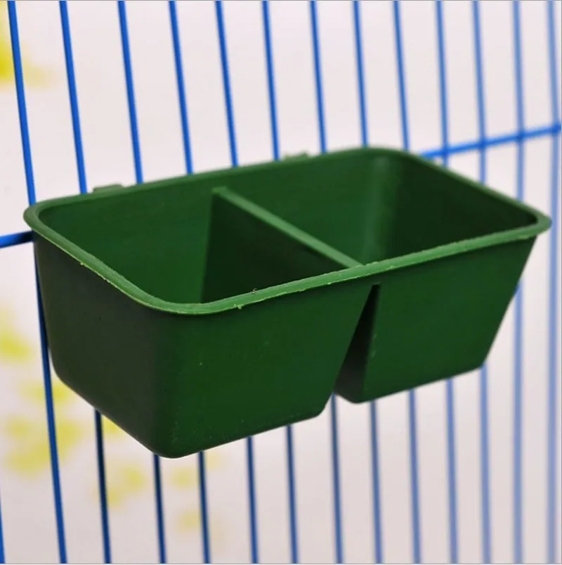 1pc 2 In 1 Parrot Food Water Bowl Dual Feeding Cup Plastic Bird Pigeons Cage Feeder Pet Aviary | Дом и сад