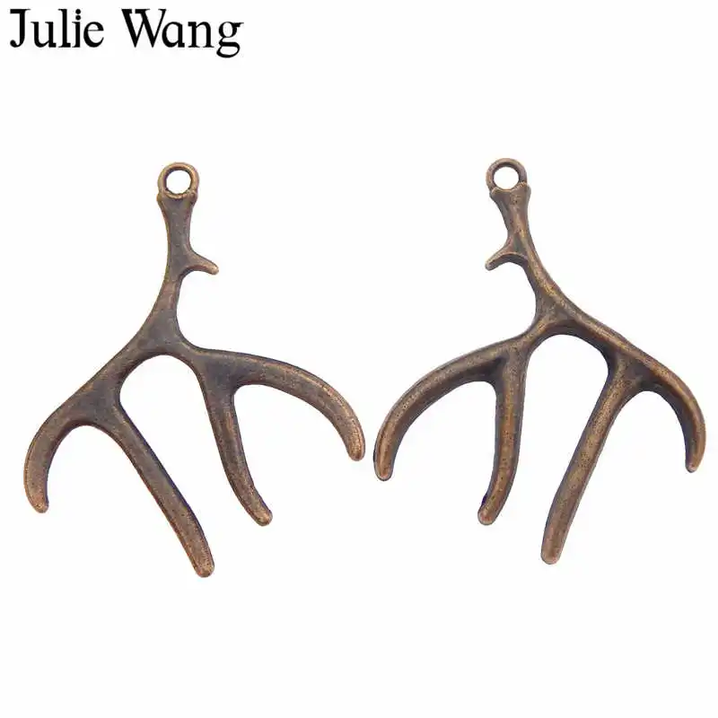 10 шт. медные Подвески Julie Wang в форме оленьих рогов | Украшения и аксессуары