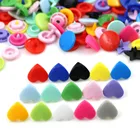 20 комплектов, пластиковые пуговицы в форме сердца, 12 мм