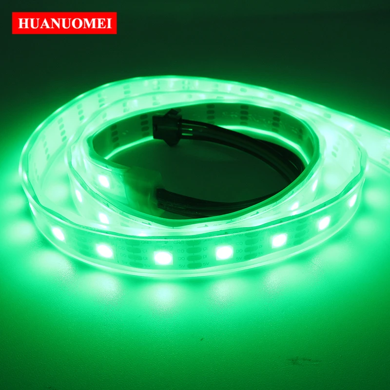 1 м 60 светодиодный s/M HD107S Адресуемая RGB Светодиодная лента 5050 SMD водонепроницаемый