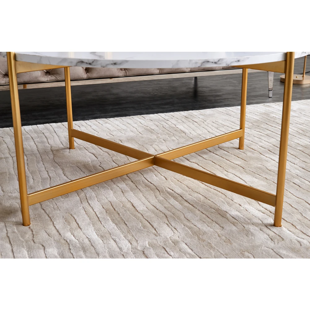 

Modern Nesting Coffee Table Marble Stainless Steel Durable Simple Style Living Room Table Conference Room Office Furniture 2020