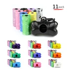 Одноразовые мешки для уборки собак, герметичные пакеты с поводком и дозатором костей, 11 штук, для щенков