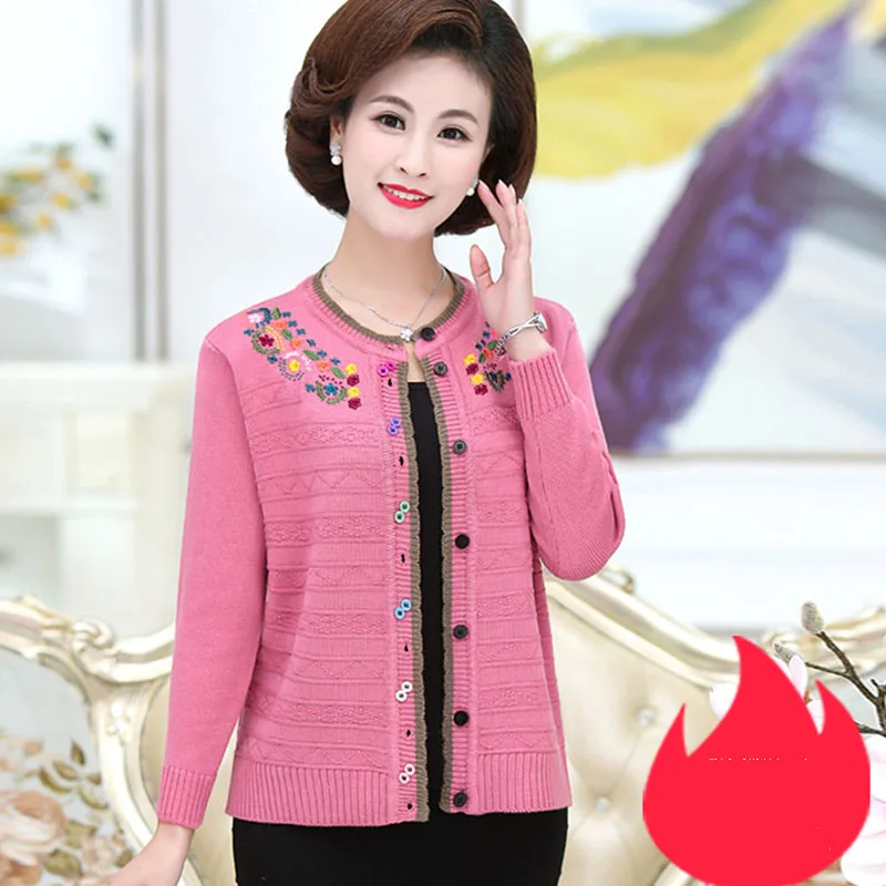 

Fashion Knitted Cardigan Sweater Women's Embroidered Sweater Coat Cardigan Jacket Elegant Spring Autumn Jacket Outerwear Female
