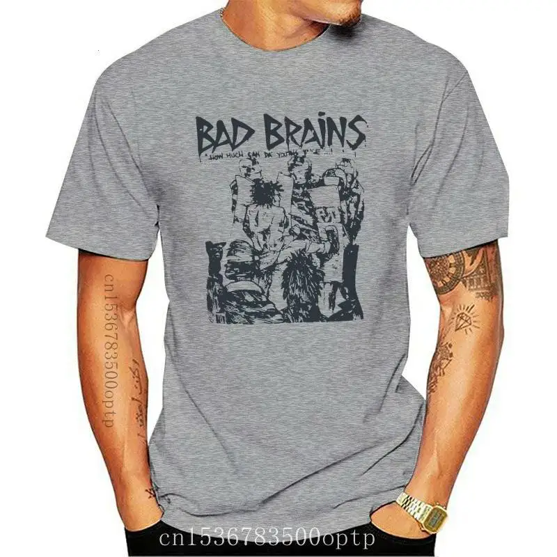 

New Bad Brains T Shirt Punk Rock Fugazi Minor Threat Fishbone Band Graphic Tee